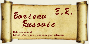 Borisav Rusović vizit kartica